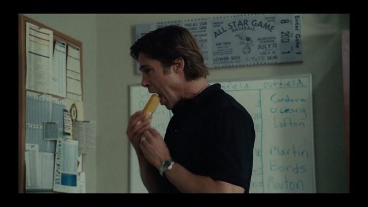 why is Brad Pitt always eating in movies?